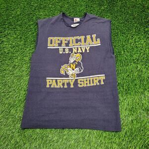 Vintage USNA Cut-Off Shirt S/M 19x25 Bill The Goat